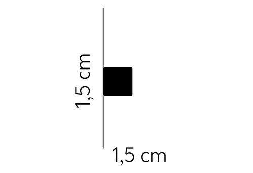 MD010 | Wandleiste Bastelleiste | 200 x 1,5 x 1,5 cm | matt weiß grundiert