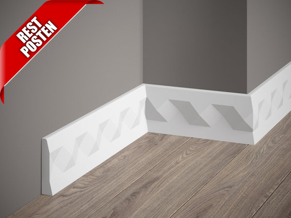 Mardom Decor | QS002 | Auslaufmodell - Sockelleiste | Fußbodenleiste | 240 x 8 x 1,8 cm