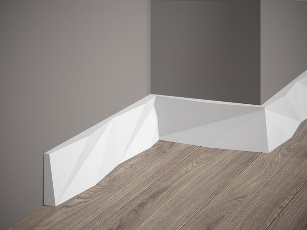 Mardom Decor | QS001 | Auslaufmodell - Sockelleiste | Fußbodenleiste | 240 x 7 x 2,8 cm