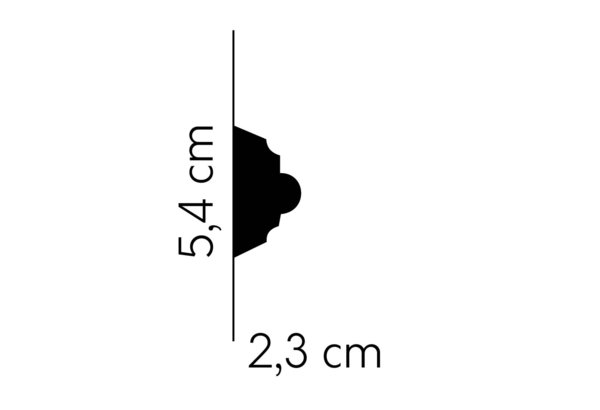 MDC252F | Wandleiste - biegsam flexibel|200 x 5,4 x 2,3 cm