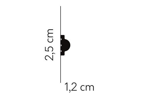 MD413 |mini Wandleiste | 200 x 2,5 x 1,2 cm | Mardom Decor