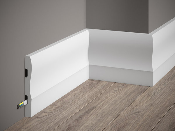 Mardom Decor | QS008 | Auslaufmodell - Sockelleiste | Fußbodenleiste | 200 x 14,5 x 1,6 cm
