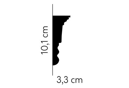 MDD334 Wandleiste kompakt und pompös 200 x 10,1 x 3,3 cm