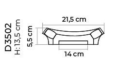 Mardom Decor I D3502 I Pilaster  I 21,5 x 13,5 x 5,5 cm