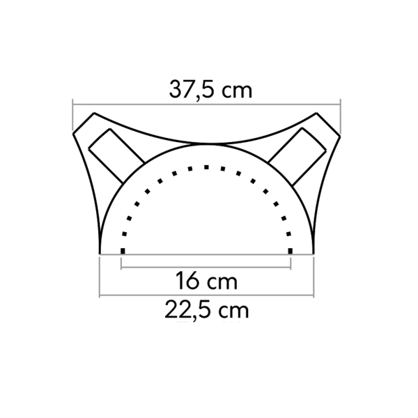 Mardom Decor I C1002-2H I Halbsäulenkopf - Halbsäulenfuß I 37.5 x 25.7cm I Ø 20 cm