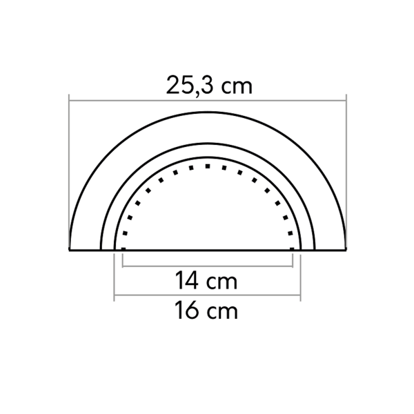 Mardom Decor I C5000-4H I Halbsäulenkopf - Halbsäulenfuß I 24 x 13cm I Ø 15 cm