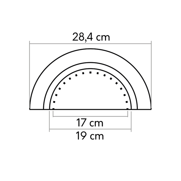 Mardom Decor I C5001-4H I Halbsäulenkopf - Halbsäulenfuß I 28 x 14.5cm I Ø 18 cm