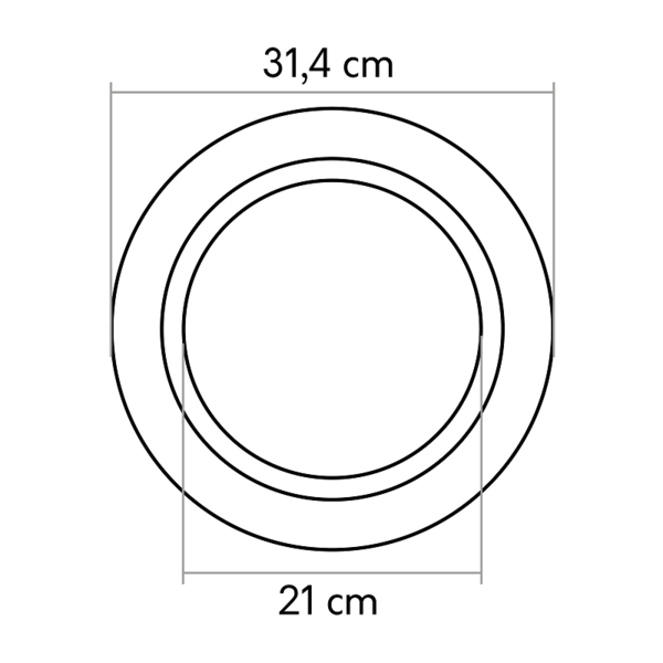 C5002-4W | Vollsäulen Fußteil | Ø 20 cm | Höhe 31,0 x Breite 16,0 cm | matt weiß grundiert